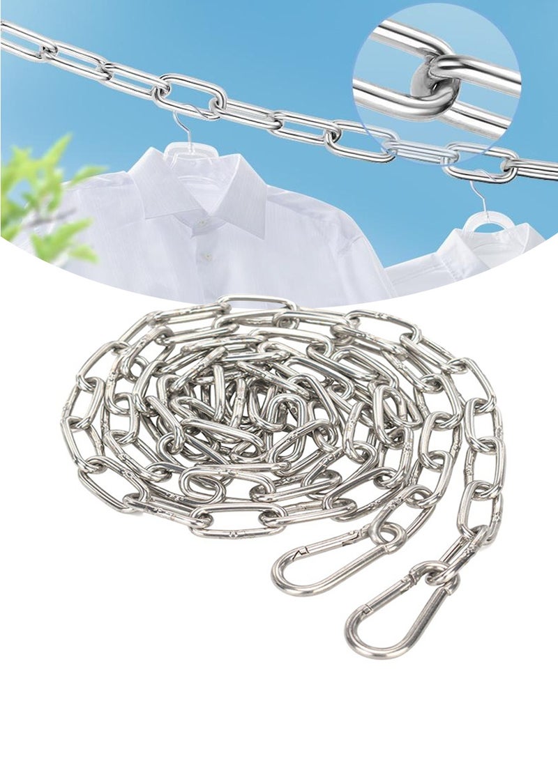 BEIRUI 10 m eters long Stainless steel chain, swing chain, clothesline chain, hanging basket chain, fence chain, indoor and outdoor hardware accessories - Image 1